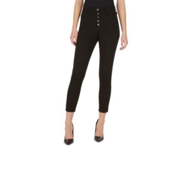 Numero Verona Ankle Skinny Jeans black  Juniors' Stretchy Exposed-Buttons NEW - Picture 2 of 10